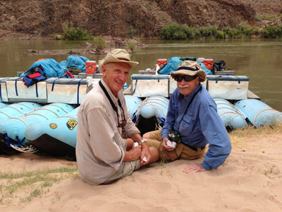 Fishing buddies Bill and Tom on the Grand Canyon float trip