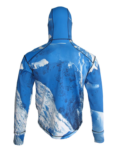 Making Tracks Heavyweight 1/4-Zip FlexShell Mountain Hoodie With Neck Gaiter