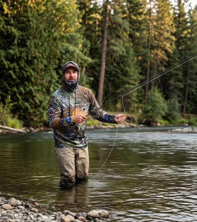 Tom on the North Fork of the Coeur d'Alene River, Idaho