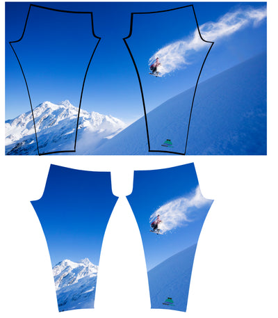 Snowboarder#3 Mountain Print Patterned All Sport Leggings