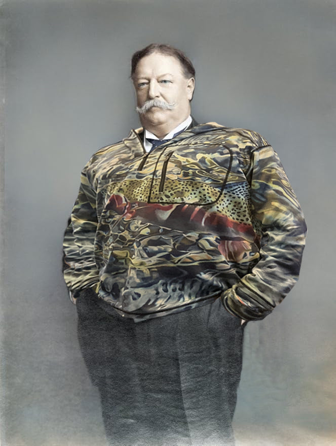 President Taft in a Tranquility 1/4 Zip Hoodie