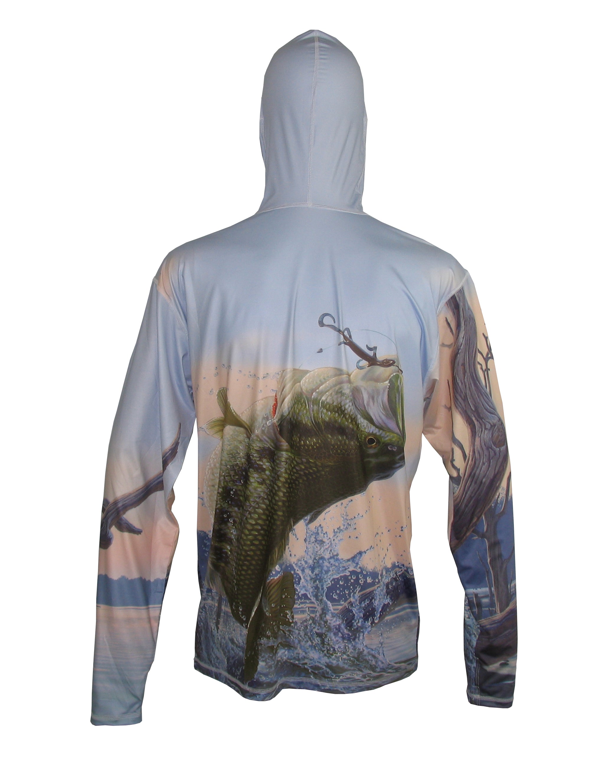 Bass Graphic Fishing Hoodie Sun Protective fishing shirt