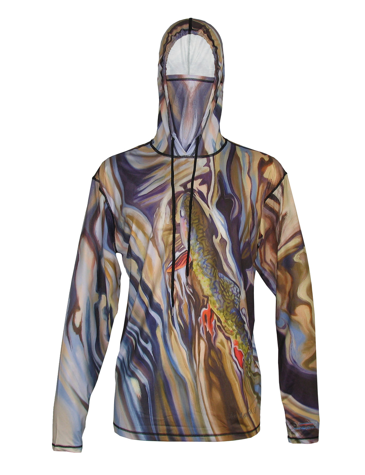 UGV Brook Sunpro Hoodie running clothes or on the river fishing clothes offering great sun protection from harmful UV light, while keeping you cool