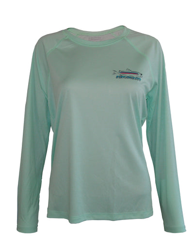 Women's Sun Protective Fishing Shirt Seafoam Green/Bonefish